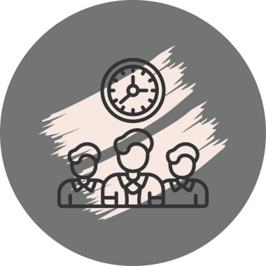 Takım Yönetimi web simgesi vektör illüstrasyonu