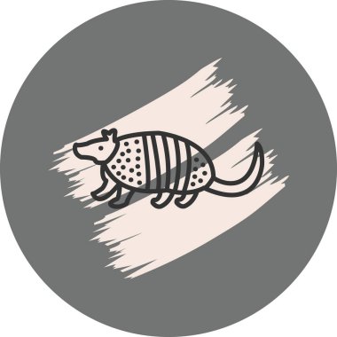 Armadillo simge vektör illüstrasyon tasarımı