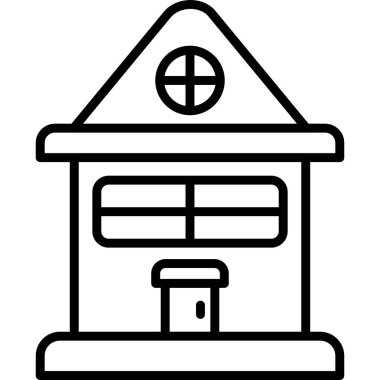 Pencereleri ve kapısı olan basit bir ev tasarımı