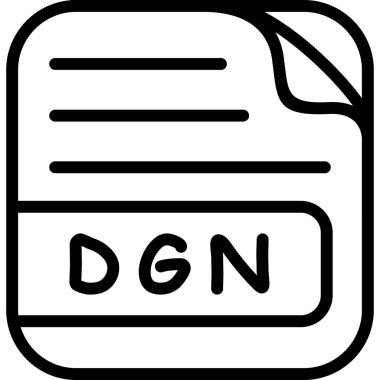 dgn dosya biçimini içeren belge simgesi