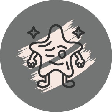 Yıldız şekline benzeyen çizgi film karakteri