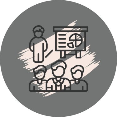 Üç izleyiciye veri sunan adam