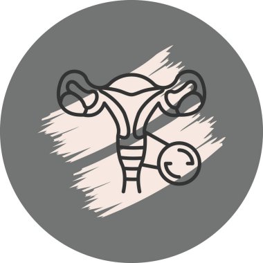 Kadınların üreme sisteminin basit grafiği