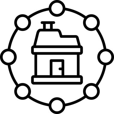 Ağ simgesi vektör illüstrasyon tasarımı