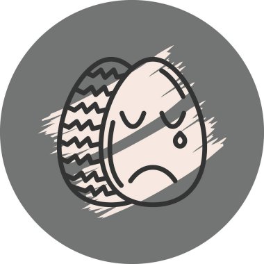 Paskalya Hayal kırıklığı Yumurta Simgesi Tasarımı