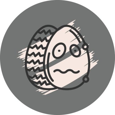 Paskalya Siniri Yumurta Simgesi Tasarımı 