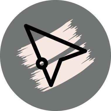 Gri arkaplanda basit ok simgesi