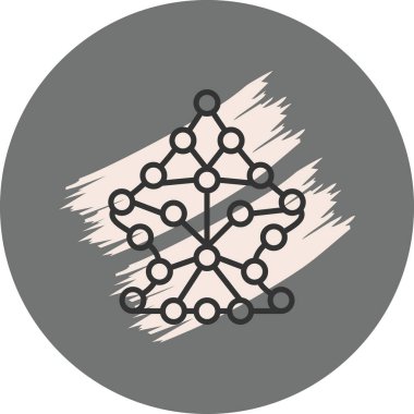 Düğümlü soyut geometrik yıldız şekli