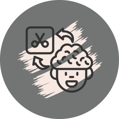 Makas ve oklarla beyni gösteren grafik