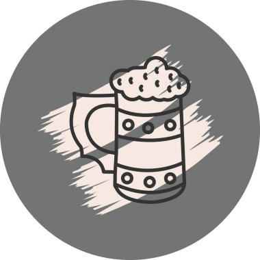 Gri arka planda köpüklü bira kupası