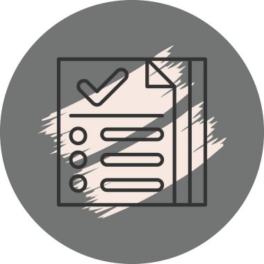 Gri arkaplanda basit bir kontrol listesi simgesi