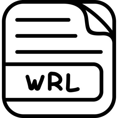 wrl dosya biçimini içeren belge simgesi