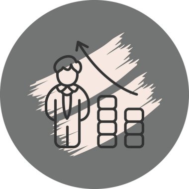 Büyüme çizelgesinin yanında duran işadamı