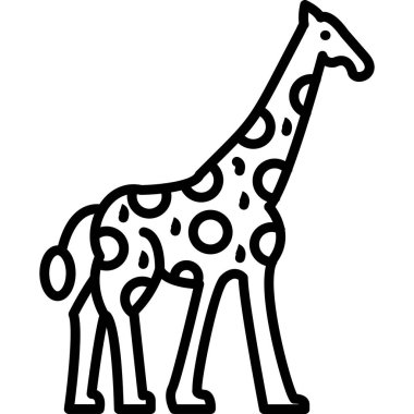 Zürafa simgesi vektör illüstrasyon tasarımı