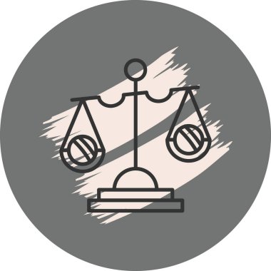 Denge ve adaleti temsil eden basit teraziler.