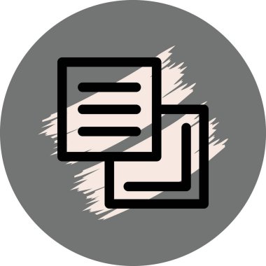 Üst üste binen iki sayfa kağıt simgesi