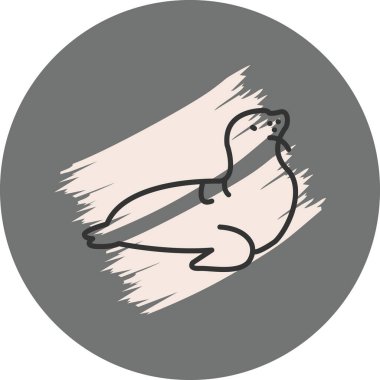 Web simgesi vektör illüstrasyonunu mühürle