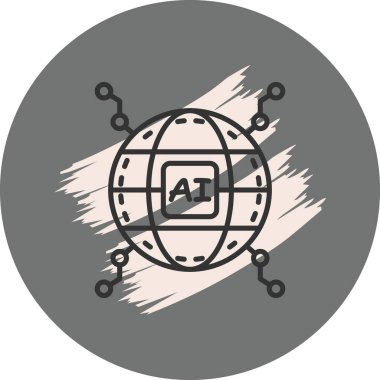 ai globe tasarımlı dairesel grafik