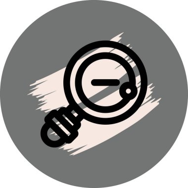 Büyüteçin basit siyah çizgisi