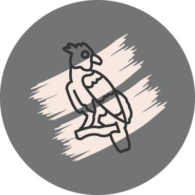 Harpy Eagle simge vektör çizimi tasarımı