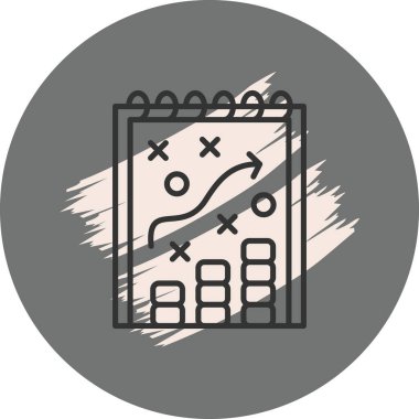 Strateji simgesi vektör illüstrasyon tasarımı