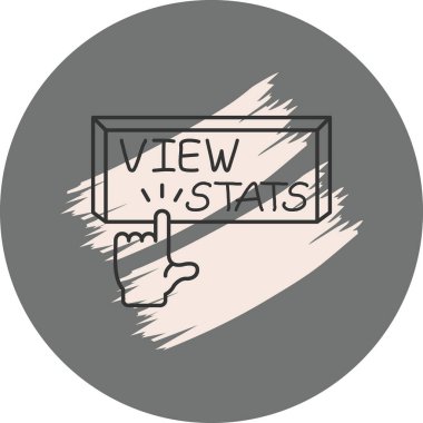 İstatistikler web simgesi vektör resimlemesini görüntüle