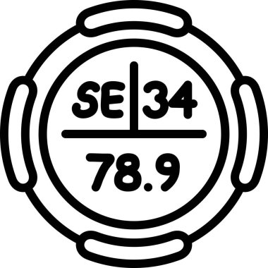 Selenyum Kimyasal Element Basit Simge, Vektör