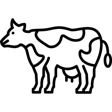 Cow web icon vector illustration
