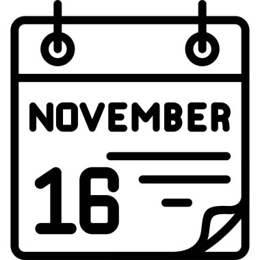 16 Kasım Tarih tek gün takvim