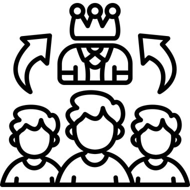 Üç kişi taçlandırılmış şekle bakıyor