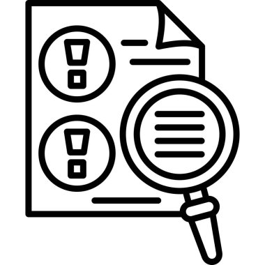 Risk Analizi web simgesi vektör çizimi