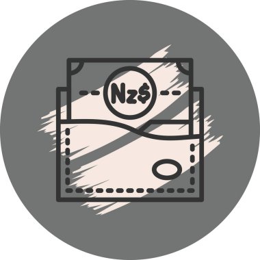 Wallet icon, vector illustration simple design