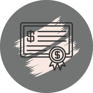 Dolar işareti ve kurdeleli sertifika