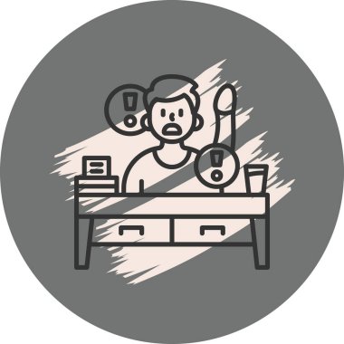 Hüsrana uğramış biri masada oturuyor.