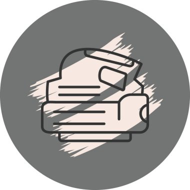 Yüzeye istiflenmiş yazıcı ve kağıt