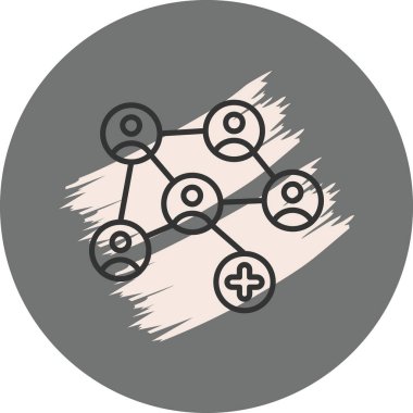 Birbirine bağlı kullanıcı profillerini gösteren ağ diyagramı