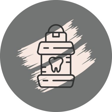 Diş macunu tüpü ve diş simgesi çizimi