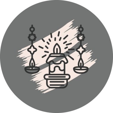 mum ağ ikonu vektör illüstrasyonu