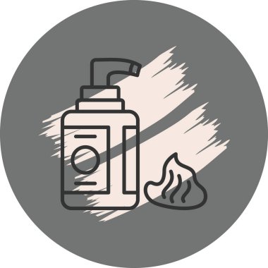 Pompalı ve kıvrımlı bir şişe krema.