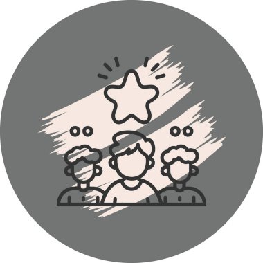 Yıldız simgesiyle kutlama yapan üç kişi