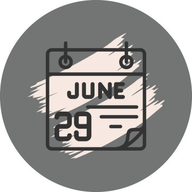 29 Haziran Gri Arkaplanda Simge 