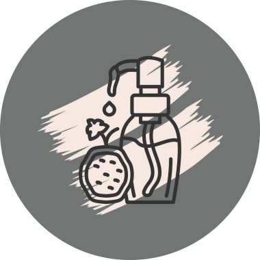 Pompalı ve meyve resimli şişe