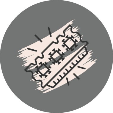 Elektronik bileşenleri resimlenmiş devre kartı çipi