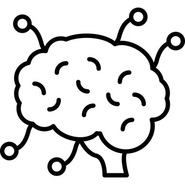 Bağlantı çizgileri ile basit beyin grafiği