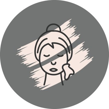 Kadın yüzünün basit çizimi