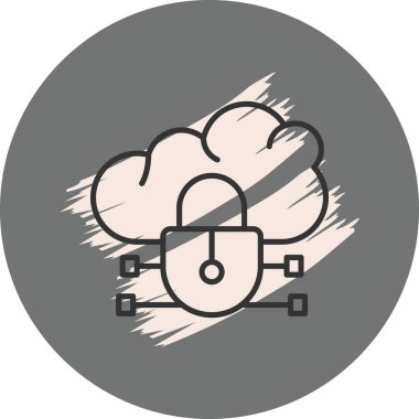 Bulut Şifreleme Simgesi, Beyaz Arkaplanda Görüntü