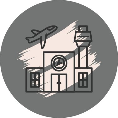 Modern havaalanı simgesinin vektör illüstrasyonu