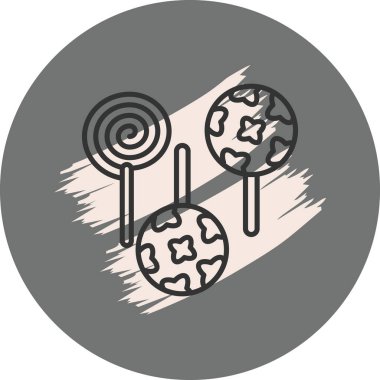 Lolipoplar web simgeleri vektör illüstrasyonu