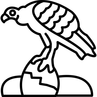 Kral Akbaba simgesi vektör illüstrasyon tasarımı