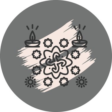 Mumlar ve çiçeklerle dekoratif tasarım